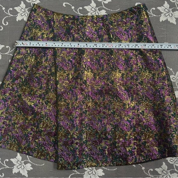 3.1 Phillip Lim Single Pleat Floral-Jacquard A-Line Mini Skirt Sz 6 - Picture 12 of 13